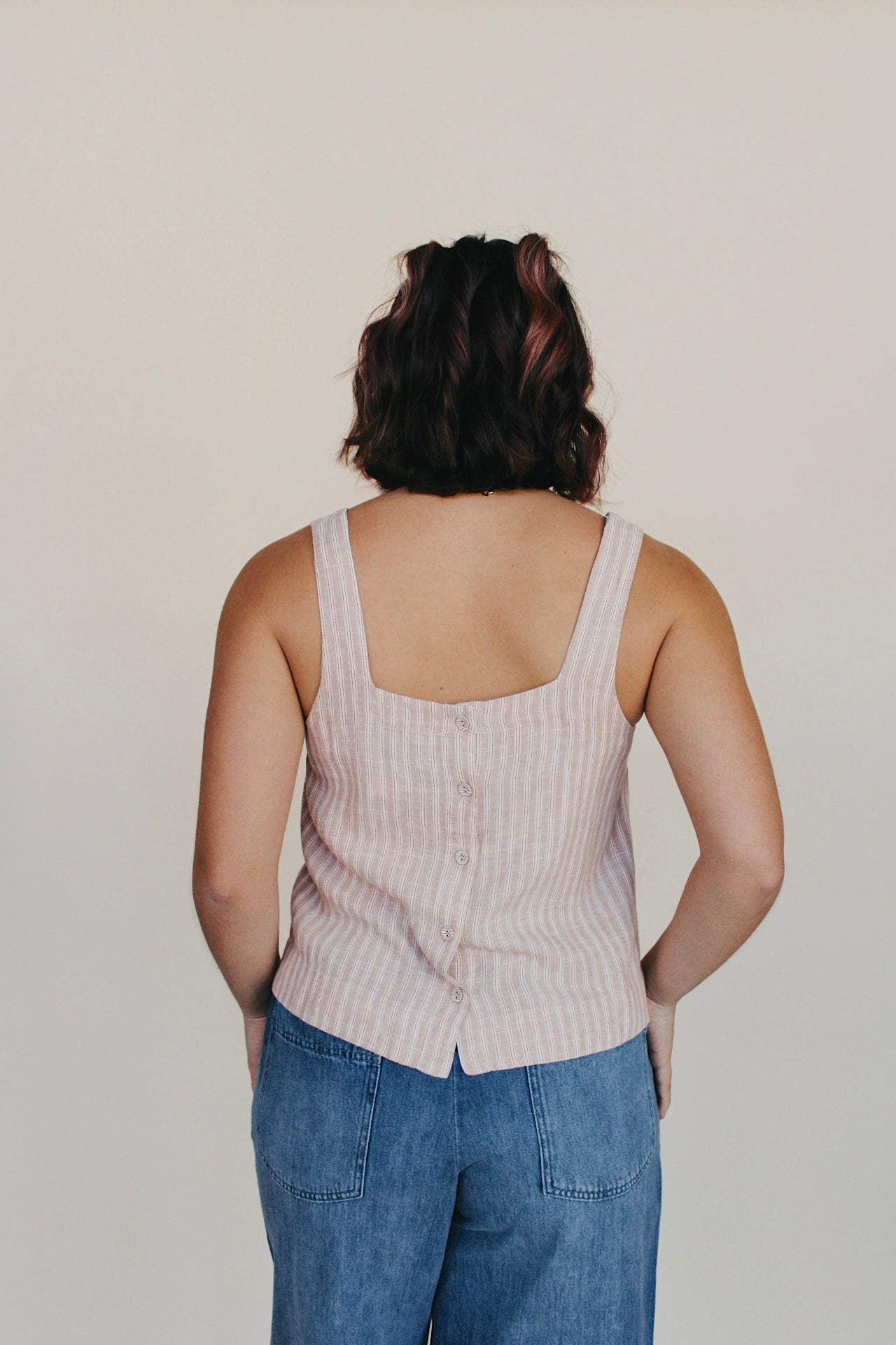 Washed Denim Wide Leg Pant
