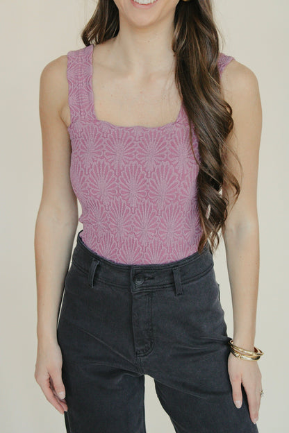 Lace Textured Square Top - more colors available