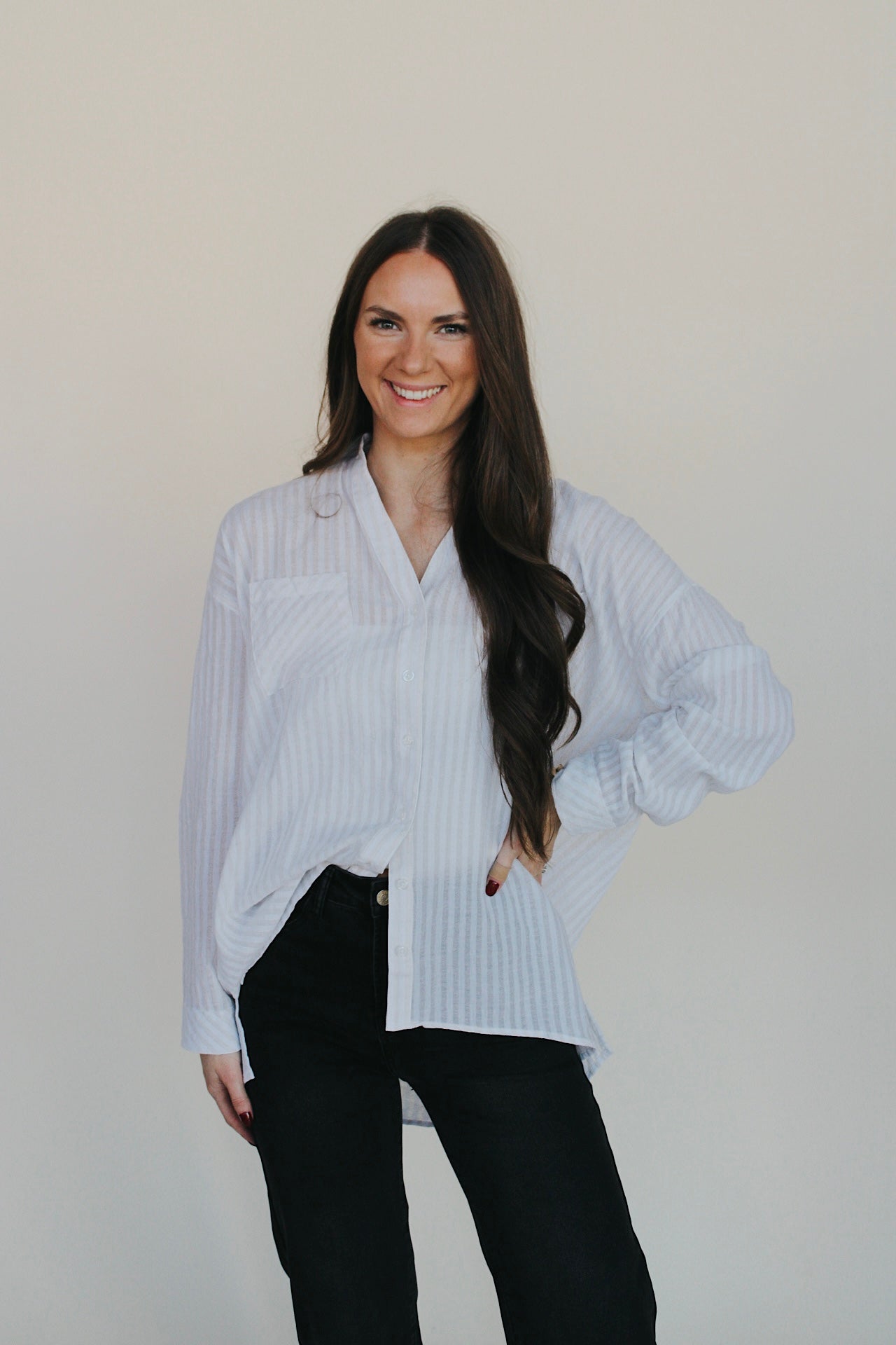 Striped Button Down Shirt