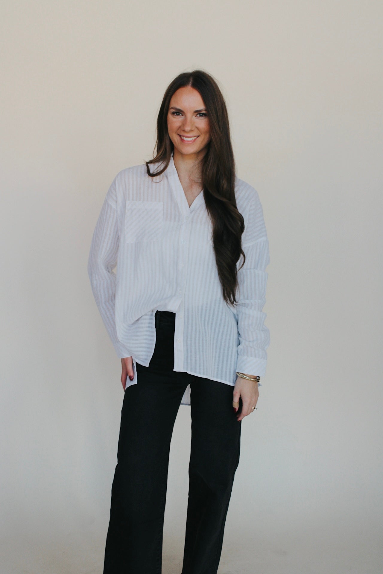 Striped Button Down Shirt