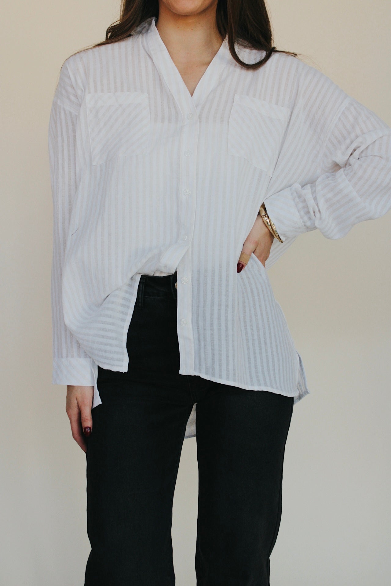 Striped Button Down Shirt
