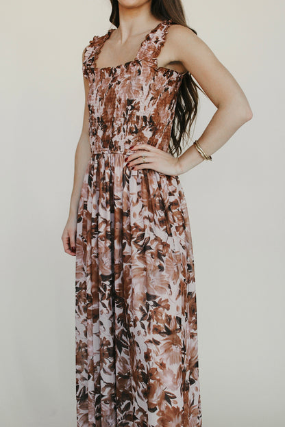 Floral Mesh Fit And Flare Midi Dress