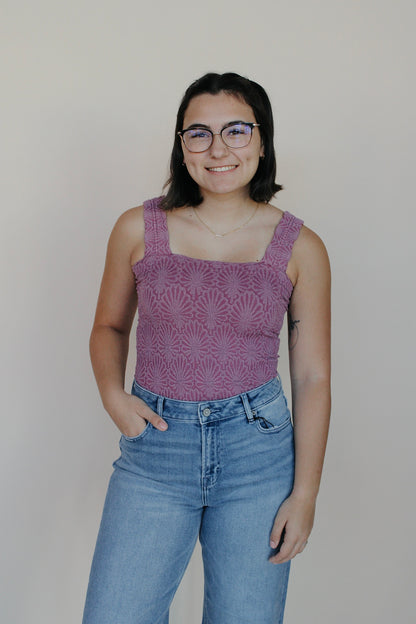 Lace Textured Square Top - more colors available