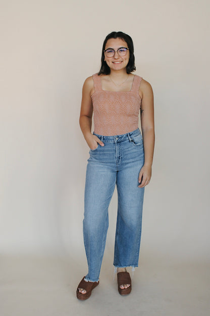 Lace Textured Square Top - more colors available