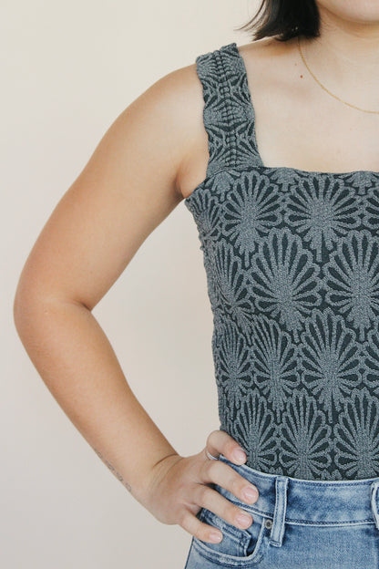 Lace Textured Square Top - more colors available