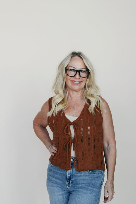 Millie Wavy Knit Vest