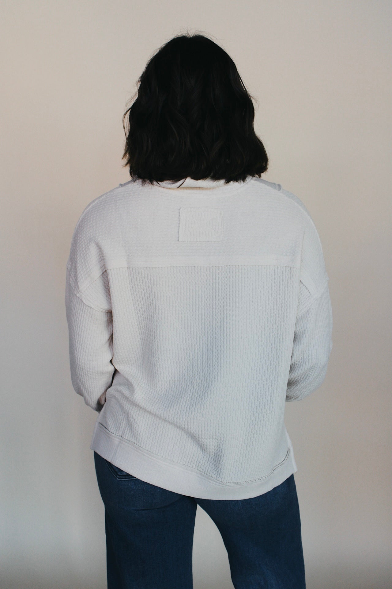 Mira Half Zip Waffle Knit