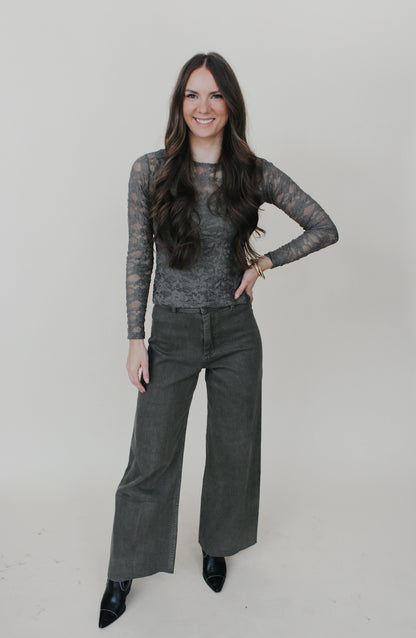 Taylor Straight Wide Leg Denim Pant