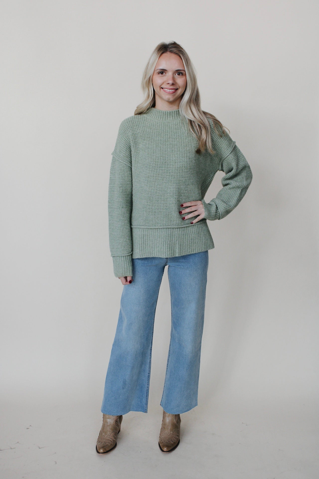 Gracie Waffle Knit Sweater