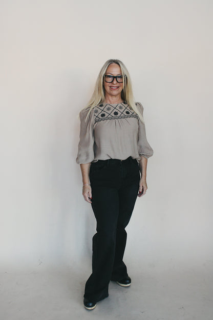 Floral Embroidered Blouse