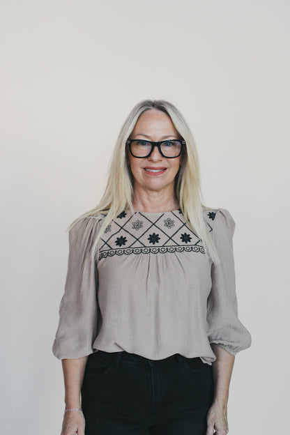 Floral Embroidered Blouse