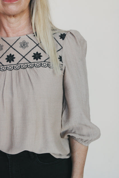 Floral Embroidered Blouse