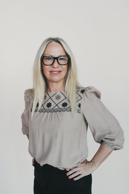 Floral Embroidered Blouse