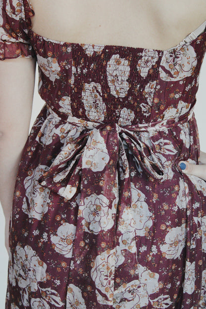 Floral Sweetheart Midi Dress