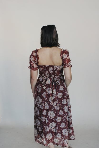 Floral Sweetheart Midi Dress