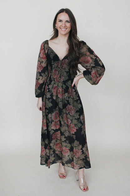 Whitney Smocked Peasant Dress