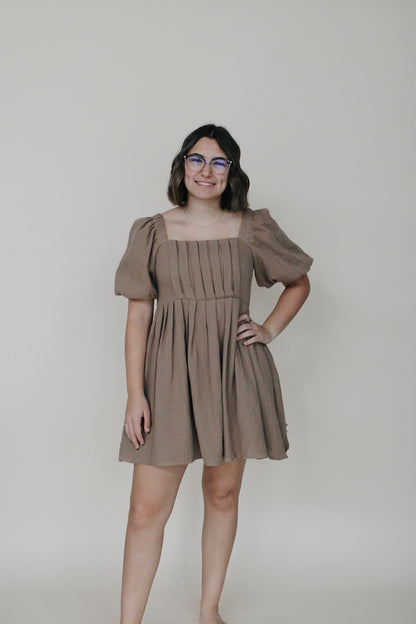 Brynn Cotton Pleat Mini Dress