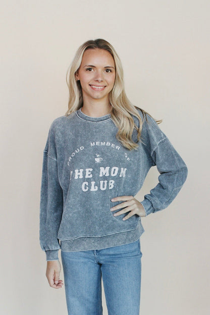Mom Club Ribbed Knit Top