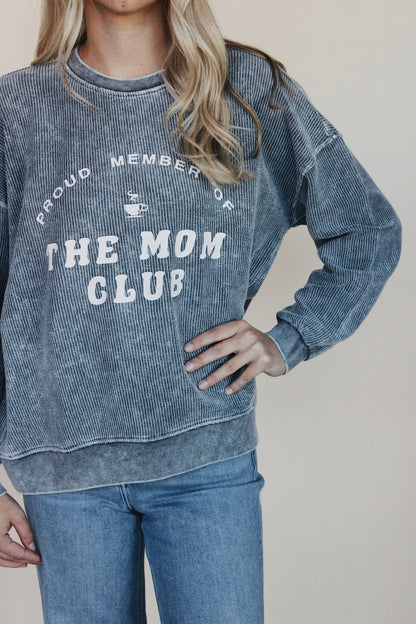 Mom Club Ribbed Knit Top