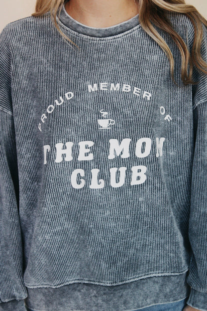 Mom Club Ribbed Knit Top