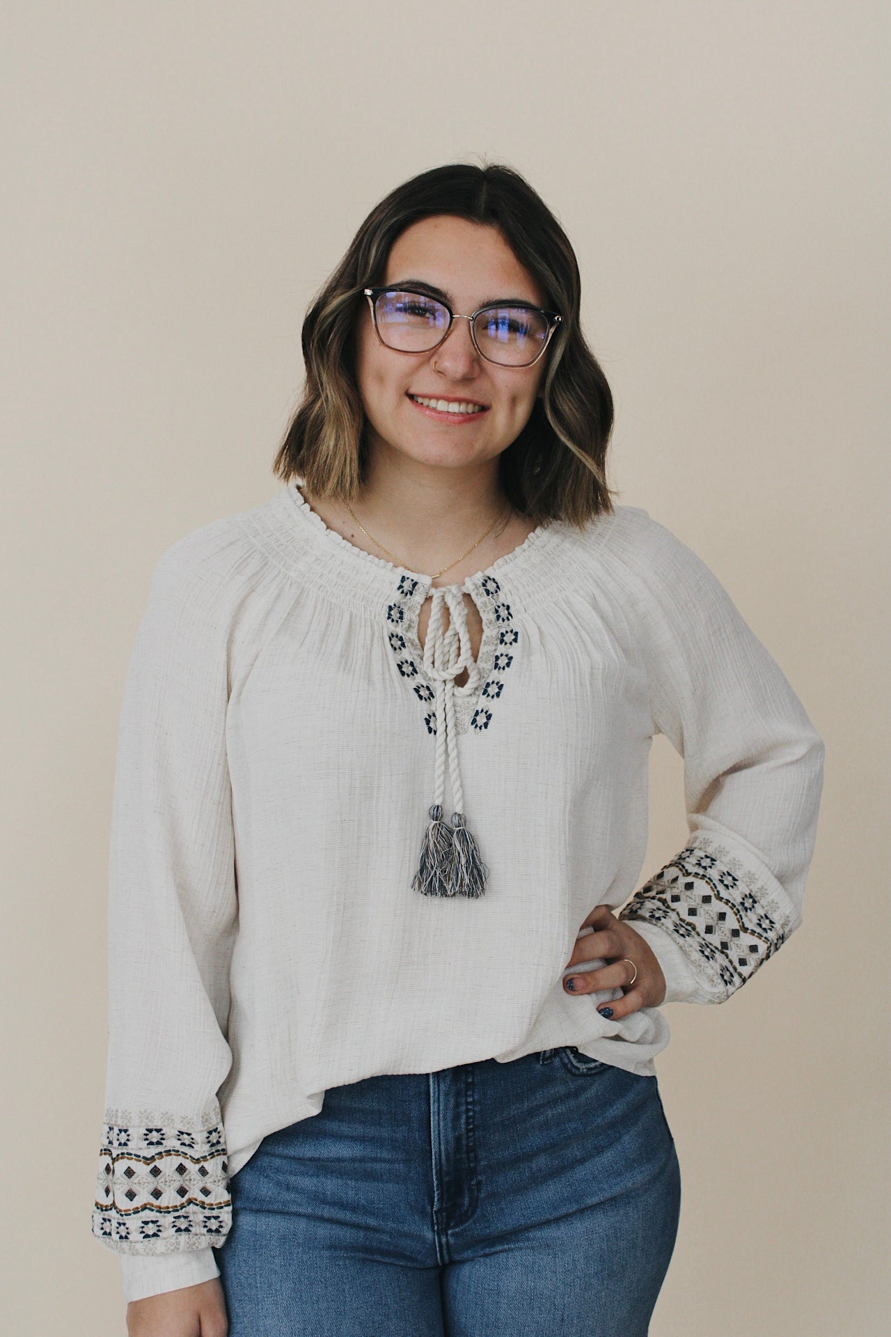 Savannah Embroidered Blouse