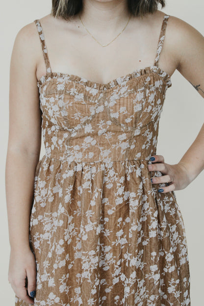 Evie Floral Ruffle Midi Dress