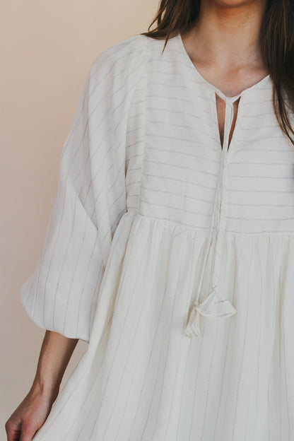 Pinstripe Babydoll Mini Dress