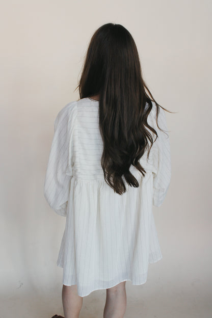 Pinstripe Babydoll Mini Dress