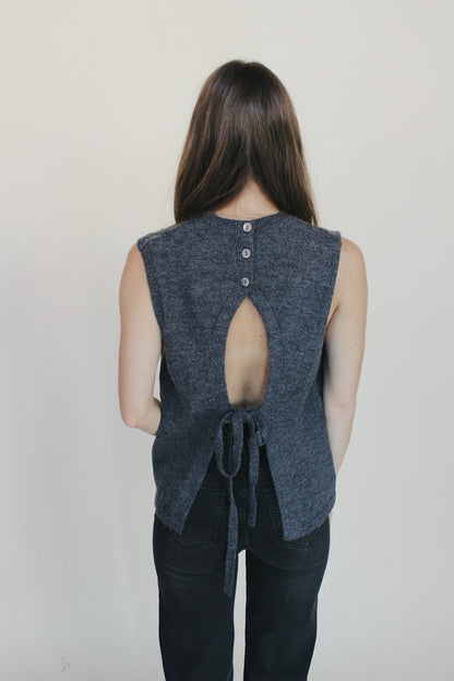 Heather Sleeveless Knit Sweater