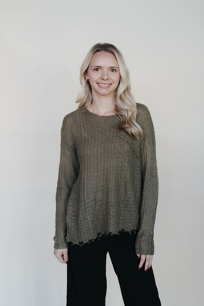 Remi Distressed Pullover Sweater